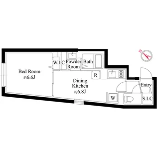 グローリオシェルト大崎【2階】の間取り