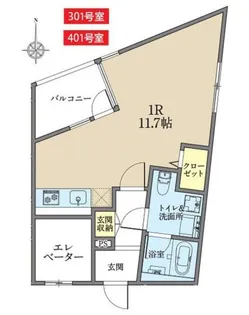 アズ大井町レジデンス【2階】の間取り