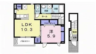 ハピネス 縁 I【2階】の間取り