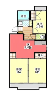 静岡県静岡市清水区有東坂2【マンション】の間取り