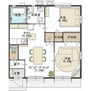 栃木県宇都宮市宝木町2【一戸建】の間取り