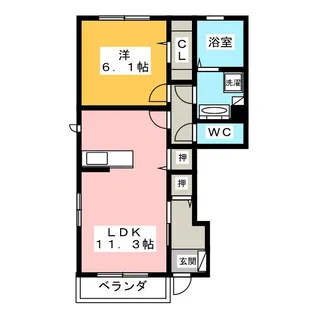 プラム シャルマン【1階】の間取り