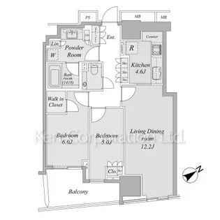 プラウド代官山フロント【2階】の間取り