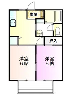 茨城県牛久市中央3【アパート】の間取り