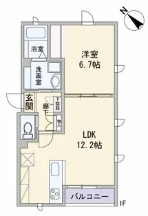 キャトルセゾン【1階】の間取り