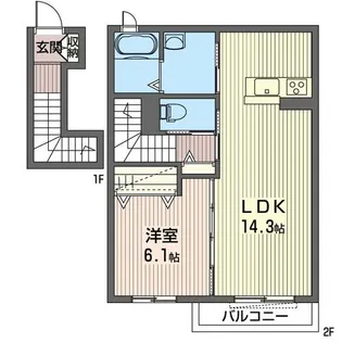 Le Lion(ル・リオン)【2階】の間取り