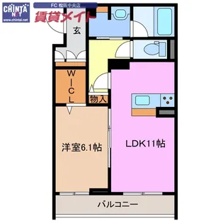 シャーメゾン松阪中央【3階】の間取り