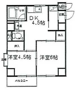 エスエスハイツ【4階】の間取り