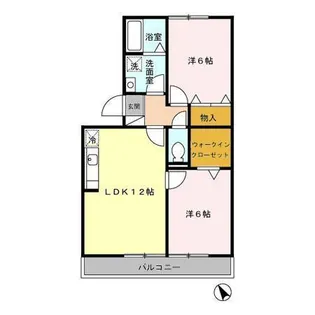 ハイカムールST秀【1階】の間取り