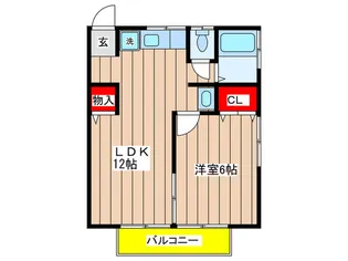パーシモン市金【2階】の間取り