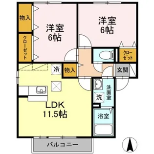 サニーコート【2階】の間取り