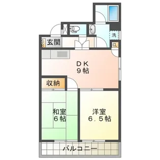 日宝レスカール幸町【9階】の間取り