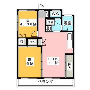 渋谷コート2号館【2階】の間取り