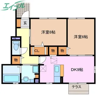 グランドソレイユ【1階】の間取り