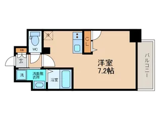 アスヴェル難波EAST【5階】の間取り