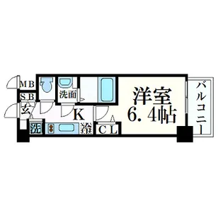 プレサンス心斎橋ブライト【4階】の間取り