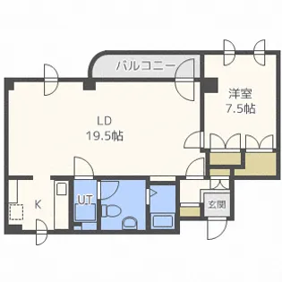 アークパレス菊水【5階】の間取り