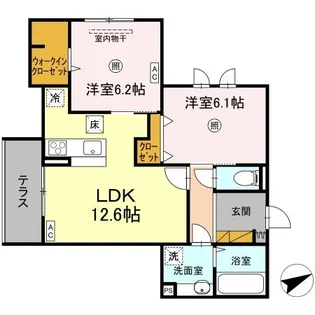 D s LIEN (ディ-ズリアン)C【1階】の間取り