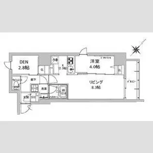 S-RESIDENCE神田avance エスレジデンス神田アバンス【4階】の間取り