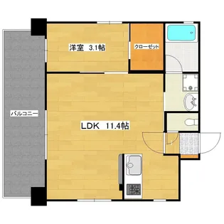 エスカーザ荒田【6階】の間取り
