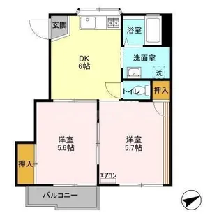 ガーデンハイツ桜台 A【2階】の間取り