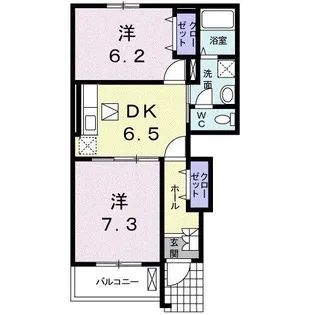 ベル中里【1階】の間取り