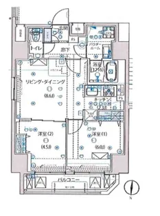 ルクレ墨田緑III【7階】の間取り