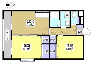アメニティーベルII【2階】の間取り