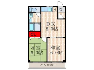 レジデンス伏見【2階】の間取り