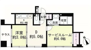 ホームズ高輪台【1階】の間取り