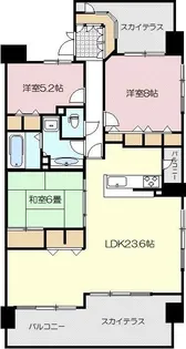 ロイヤルガーデン伏石第二【5階】の間取り