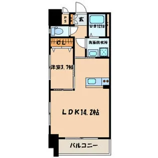 ERIOS COURT 中津口【4階】の間取り