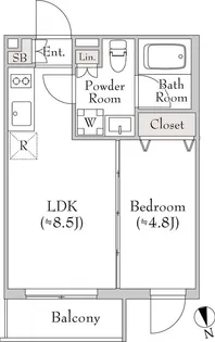 テラブリック南大井【4階】の間取り