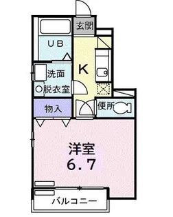 ドミ-ル湘南A【1階】の間取り