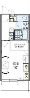 レオパレスコンファーレ四日市【3階】の間取り