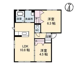 River Court I棟【1階】の間取り