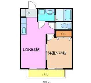 ビュー アイルB棟【2階】の間取り