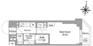 コンフォリアリヴ大崎【2階】の間取り