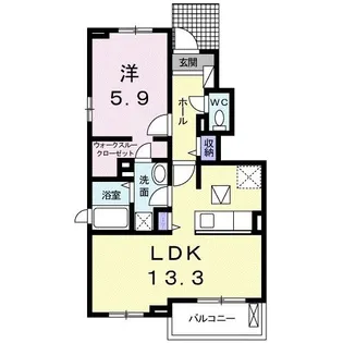 アルソールA【1階】の間取り