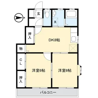 ラ・フォーレ122【1階】の間取り