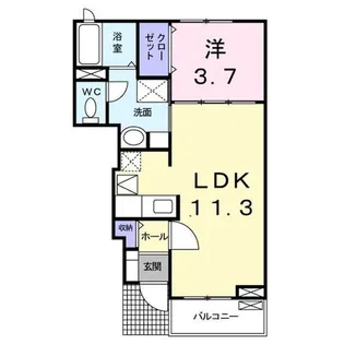 プラムハイム東町【1階】の間取り