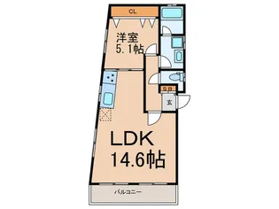 カロラインハウス三軒茶屋【1階】の間取り