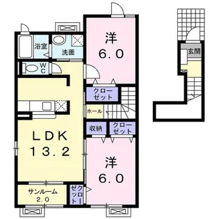 オードシェルII【2階】の間取り