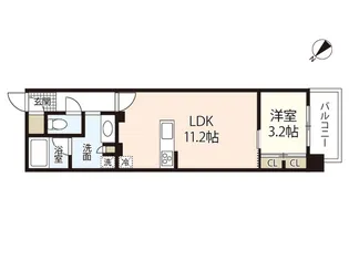 グラディス西広島駅前ザ・タワー【2階】の間取り
