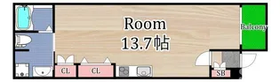 北通ハイツ【1階】の間取り