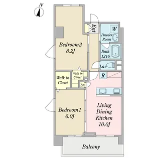 グランジュテ【2階】の間取り