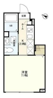 ウェルスクエア若林【1階】の間取り