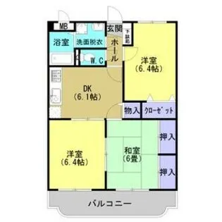 エトワール弐番街壱号館【2階】の間取り