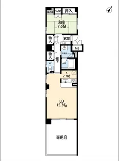 メゾンT.I.U【1階】の間取り