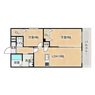 グランイニシオ都島【1階】の間取り